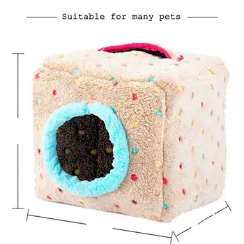 

Bird Snuggle Hut Nest Winter Warm Plush Bird Hammock Hanging Nest Lovely Design Pet House for Parrots/Hamsters/Squirrels/Rabbits