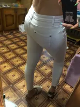 Pantalones de lápiz elásticos de Otoño de color caramelo de cintura media con cremallera ajuste delgado de Jean femenino 2018 de moda Pantalones largos