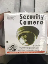 Cámara IP de vigilancia simulada para exteriores, luz intermitente LED, para interior, cúpula de seguridad negra, Monitor de cámara falsa para casa inteligente