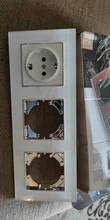 Curtain Switch-Socket Back-Wallpad White-Button French Free-Combination Round Reset DIY