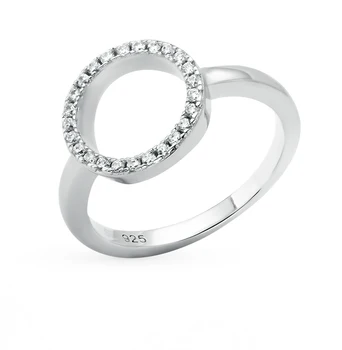 

Silver ring with cubic zirconia sunlight sample 925