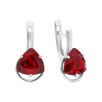 

Silver earrings with cubic zirconia sunlight sample 925