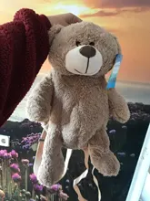 Mochila De felpa para mujer, nueva mochila de muñecos, bolsa informal con personalidad de oso de dibujos animados, B2305