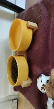 De cerámica tazón de perro gato plato con soporte de madera No derrame de alimentos para mascotas alimentador de agua gatos perros pequeños perros Pet