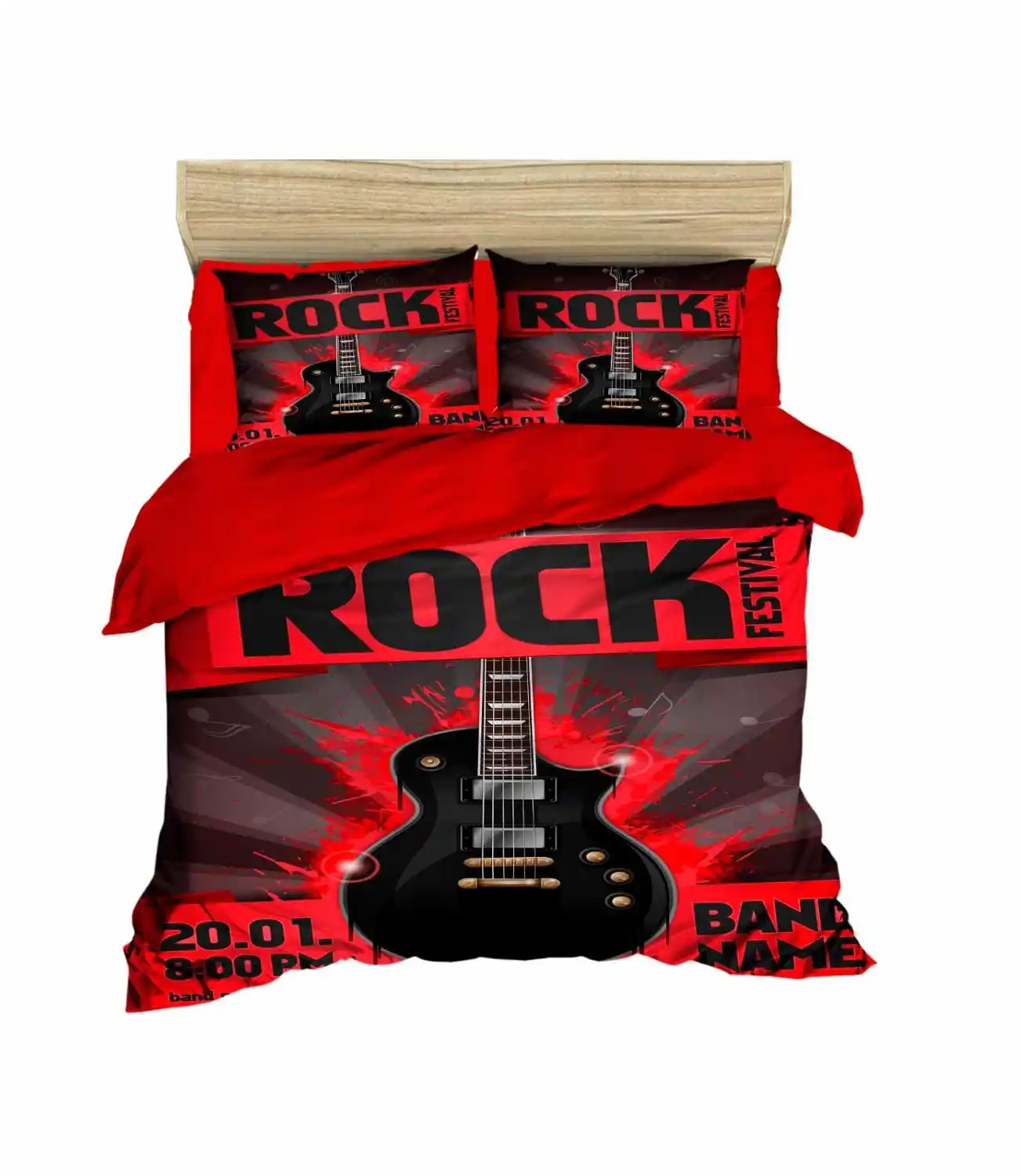 Classic Bedding Sets Rock And Roll Drum Pattern Duvet Cover Set