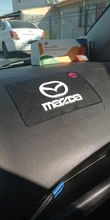 Alfombrilla antideslizante para coche Mazdas, alfombrilla de Color negro con soporte para teléfono, antideslizante, para modelos 5, 6, 323, 626, RX8, 7, MX3, MX5, Atenza Axela