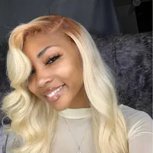 HD transparente rubia 13x4 13x6 frente de encaje pelucas de cabello humano brasileño cierre 4x4 recto pelucas de cabello humano 613 peluca Frontal de encaje