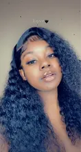 Wig Curly Human-Hair-Wigs Lace-Frontal Black Remy Women RXY for 360
