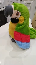Peluche de loro parlante eléctrico para niños, juguete de peluche de pájaro parlante con alas que se repiten, regalo para niños