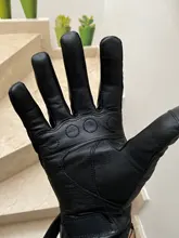 Guantes de motocicleta unisex de cuero y carbón para invierno, guantes de moto para hombre y mujer, para motocross, ATV