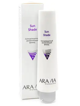 

Fluid moisturizing sunscreen SPF-30 sun shade, 100 ml, aravia professional