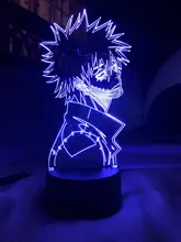 Led-Light 3d-Lamp Bedroom Decor Gift Manga Acrylic Academia Cool Dabi Anime Colorful
