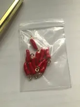 10 Uds. De colgantes dorados de aleación de 17x5mm para la fabricación de accesorios de collar, colgantes de aceite, chile rojo, verduras, DIY