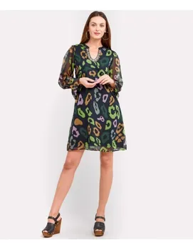 

Dress brand nice tunic with print multicolor