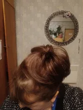 LUPU-moño sintético desordenado para mujer, moño con bandas elásticas para el cabello, coleta recta de Donut, extensiones de cabello