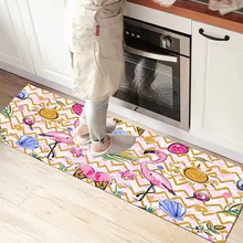 Else Розовый фламинго Лето Фрукты 3d принт нескользящие микрофибры Кухня Счетчик современные декоративные моющиеся области коврик