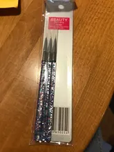 3 unids/set/7/9/11mm lentejuelas arte de uñas acrílico francés pintura cepillo flor diseño rayas líneas de DIY de dibujo pluma herramienta de la manicura