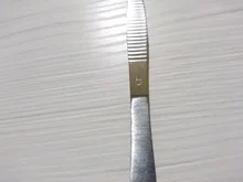 Pinzas medicinales de acero inoxidable 430 antiyodo, pinzas medicinales largas y rectas de 12,5 cm-30cm, coderas de cabeza recta gruesa