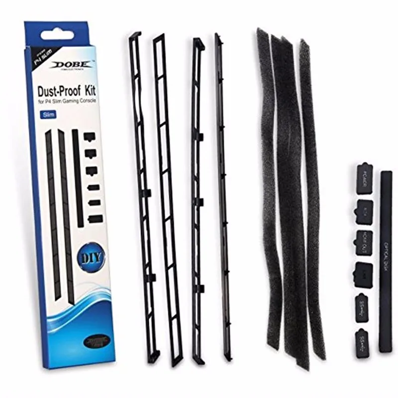 Антипылезащитный комплект, игровой аксессуар для sony Playstation 4 PS4, тонкий Пылезащитный Набор, чехол для PS4, тонкая игровая консоль, пластик