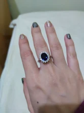 Anillo de princesa de circón azul transparente para mujer, joya de compromiso para fiesta, joyería exquisita, decoración para novia