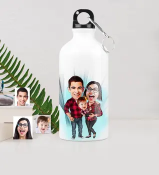 

Personalized Family Caricature Of Metal Water bowl (500 ml.) 2