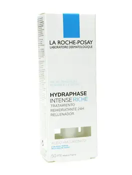 

La Roche-Posay Hydraphase Intense Riche 50 ml rehydrating treatment 24 hours filler with hyaluronic acid and thermal water.