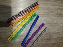 100/150pcs/lot Cable Markers Colourful C-Type Marker Number Tag Label For 2-3mm Wire