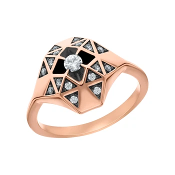 

Silver ring with cubic zirconia sunlight sample 925