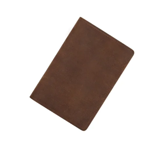 Обложка на паспорт из натуральной кожи Dioulaorentou OX018 - Цвет: Brown crazy