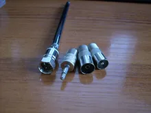 Antena de expansión aérea telescópica de Radio tipo F de 3,5mm, antena de 76cm para Radio telescópica, 7 Secciones con 3 adaptadores