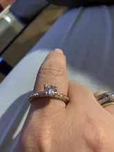 Anillo para mujeres de moda moderno, anillo de compromiso de circonita de cristal AAA blanca, regalo de joyería de boda, 2020