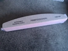 5 unids/lote de archivo 100/180 tope de lijado de manicura pedicura pulido polaco PP o de madera profesional archivos herramienta Grey barco