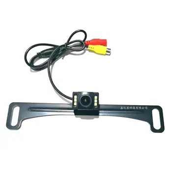 

American License Plate Frame of Camera Metal Curved 6 Light License Plate Frame Night Waterproof Car Camera Auto Accessories