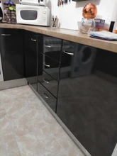 Self-Adhesive Wallpaper Kitchen-Cabinets Vinyl Glossy PVC Decorative-Film Removable DIY