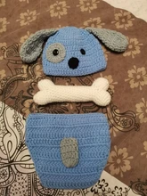 Traje de punto de ganchillo para recién nacido, accesorios para fotografía