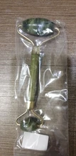 Rodillo masajeador Facial doble cabezas de piedra de Jade Estiramiento Facial manos la piel del cuerpo de relajación de belleza para delgazar piel sana, herramientas para el cuidado de