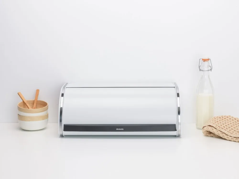 306020 Roll Top Bread Bin - White - 8710755306020 -21276
