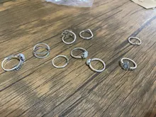 Tocona 9 unids/set Bohemia hoja corazón gota de agua de piedra lunar anillo joyería estilo bohemio Vintage Woemn anillo bisutería boda 9485