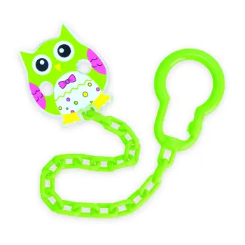 

Clip-holder for soothers canpol "owl", 0 + months, art. 10/876 color green