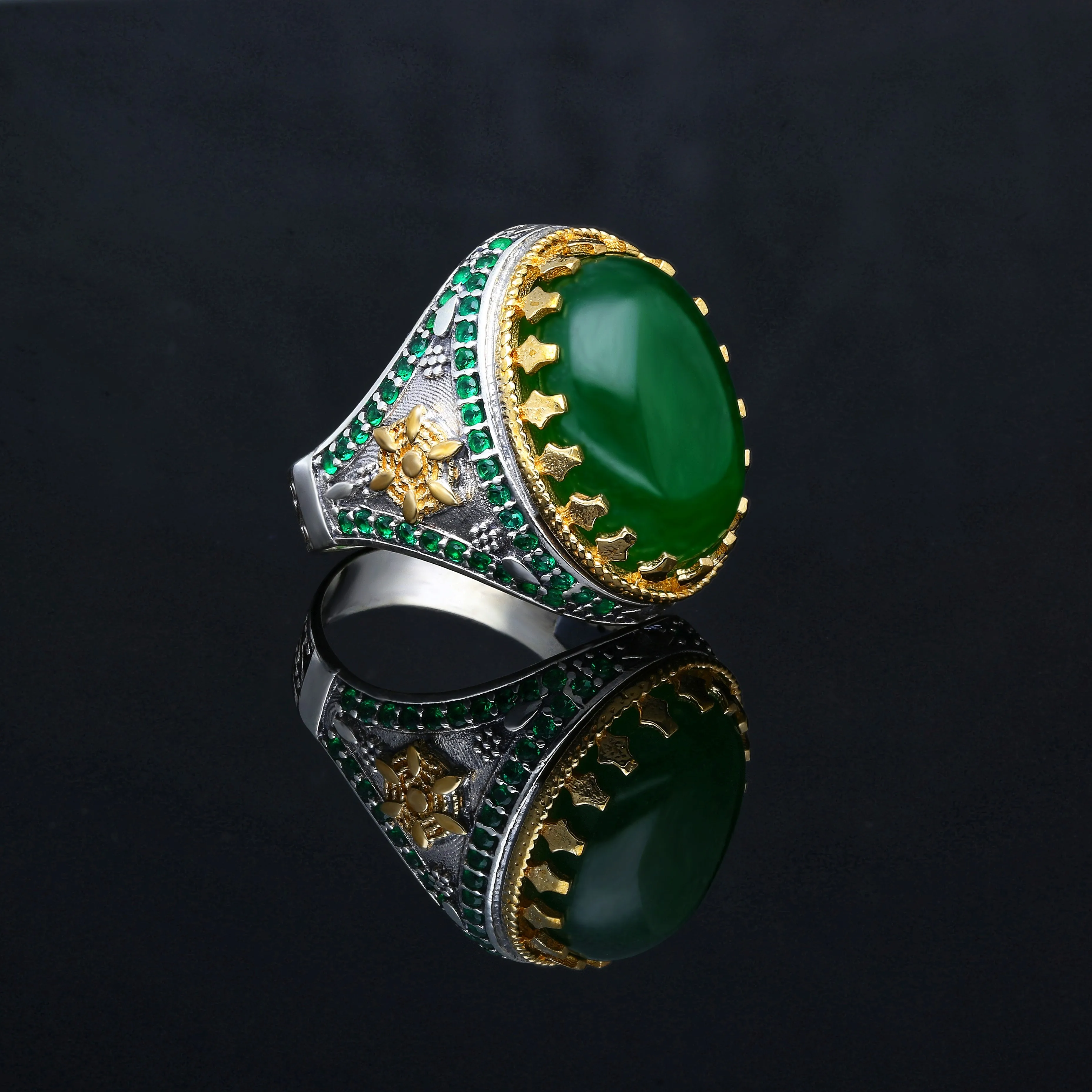 

Real Pure 925 Sterling silver ring real zircon stone hand made made in turkey luxury and trendy model vintage style new model