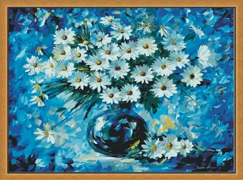 

Painting by numbers Premium Blue daisy