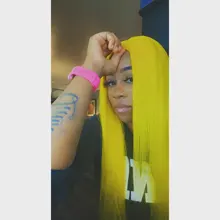 Monstar-mechones de pelo humano Remy liso peruano