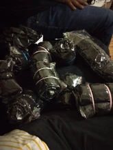 Trenzas de pelo sintético Afro de 18 pulgadas, pelo suave, Color Azul, Morado, gris, marrón, dorado, Kanekalo, Crochet