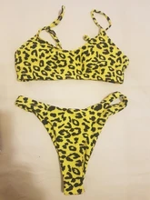 Beach Bikini Swimsuit Wear Snakeskin Leopard Push-Up Female Women Sexy