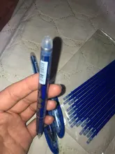 23 unids/set recambios de bolígrafos de Gel borrables varilla 0,5mm tinta azul y negra lavable manija magia borrable bolígrafo para la escuela de papelería de oficina