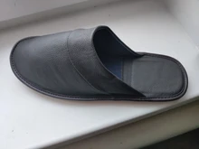 Slippers Men Flat-Shoes Indoor-House Genuine-Cow-Leather Women Home Luxury Male for Mens
