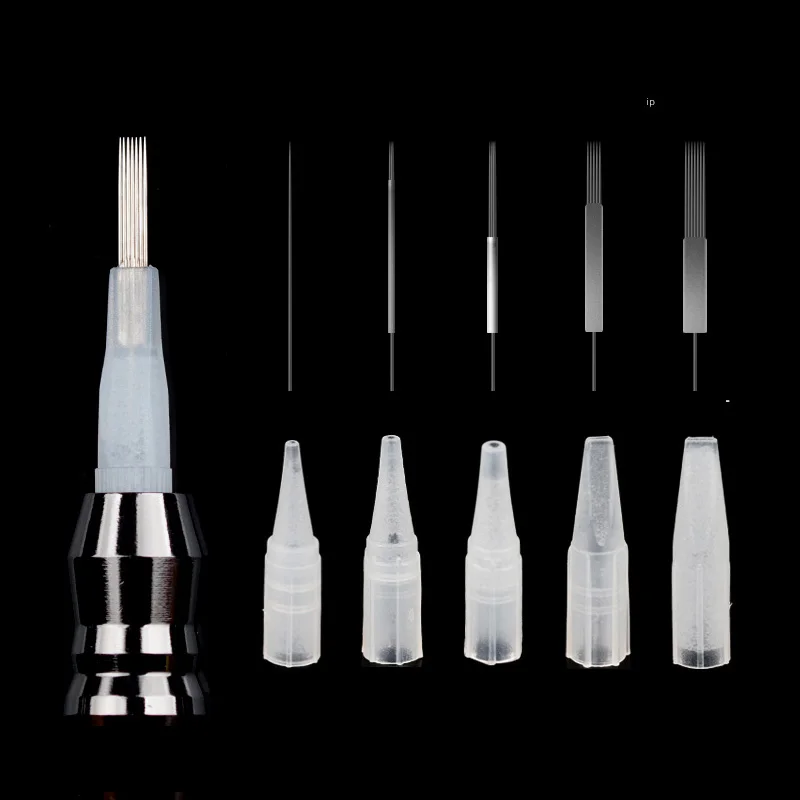 

Disposable Microblading Tattoo Eyebrow Needle and Big Nozzle Set for Semi-permanent Makeup Machine 0.35mm*50mm 1RL/3RL/5RL/5F/7F