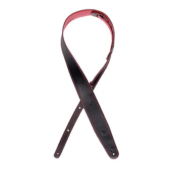 

25rev00 guitar strap, leather, double sided, black/red, Planet Waves