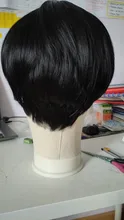 LUPU negro rubio corto pelucas de pelo sintético chico guapo Cosplay peluca Natural falsas pelo de alta temperatura de fibra