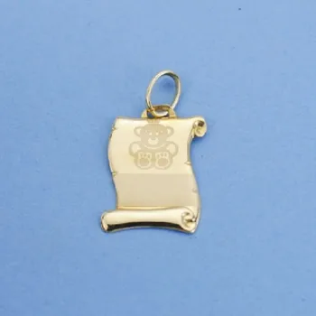 

18K PARCHMENT LASER BEAR 16X11 MM.